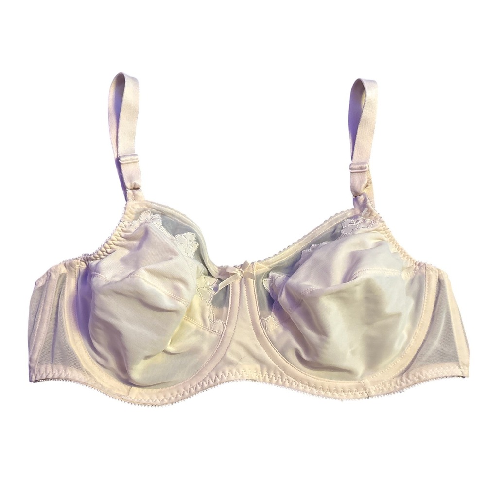 Bali Flower Full Figure Ivory‎ Underwire Bra 0180, Size 40C